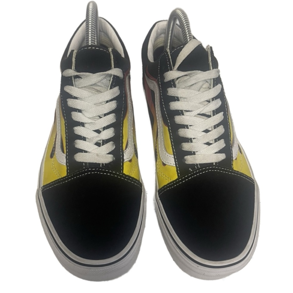 Vans Old Skool Flame Mens Size 8 Black Athletic Casual Shoes Sneakers Suede - Picture 7 of 13